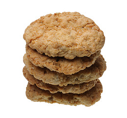 Image showing A stack of cookies, isolated