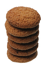 Image showing A stack of cookies, isolated