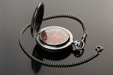 Image showing Pocket watch with open cover