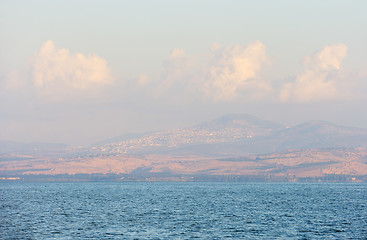 Image showing Lake Kinneret at dawn