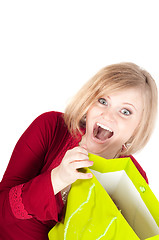 Image showing Beautiful woman with shopping bags