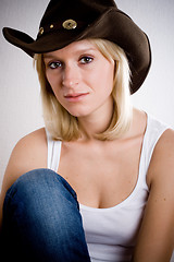 Image showing pretty western woman