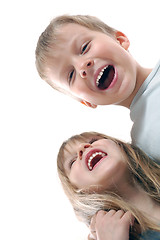 Image showing happy laughing children friends 