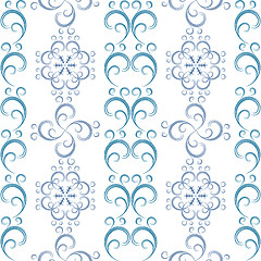 Image showing White seamless christmas pattern