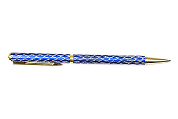 Image showing Blue ball point pen