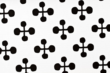 Image showing Black and white pattern fabric