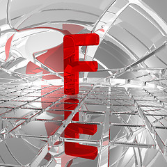 Image showing f in futuristic space