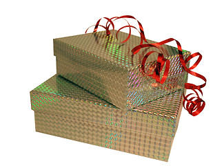 Image showing Brightly wrapped presents