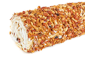 Image showing Nuts Swiss roll