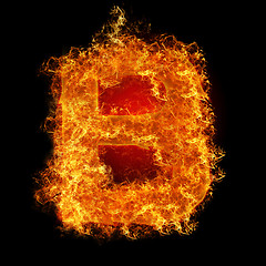 Image showing Fire letter B