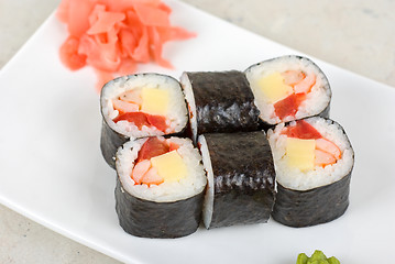 Image showing sushi rolls