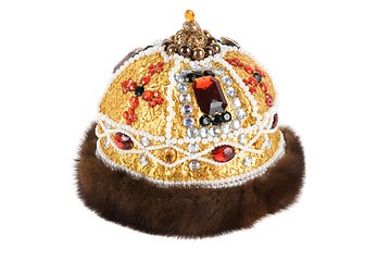 Image showing Regal kings fur crown