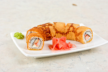 Image showing omelette sushi