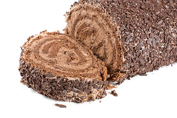 Image showing Chocolate Swiss roll