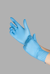 Image showing Blue gloves