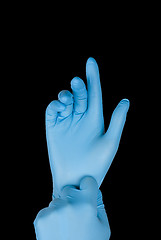 Image showing Blue gloves