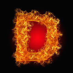 Image showing Fire letter D