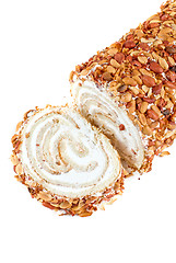 Image showing Nuts Swiss roll