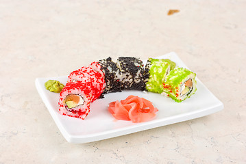 Image showing sushi rolls