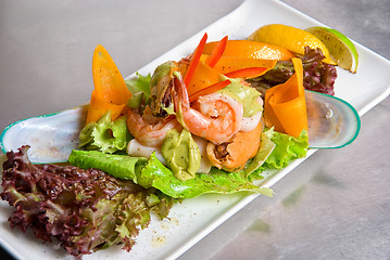 Image showing Seafood salad dish