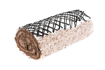 Image showing Chocolate Swiss roll