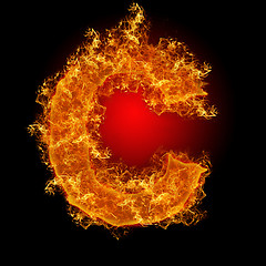 Image showing Fire letter C