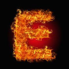 Image showing Fire letter E