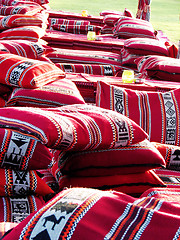 Image showing Arabic colorful pillows