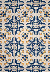 Image showing Traditional Portuguese glazed tiles