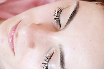 Image showing Beautiful young woman sleeping.