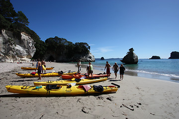 Image showing Sea kayaking