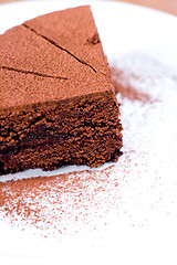 Image showing piece of chocolate cake