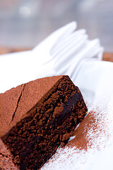 Image showing piece of chocolate cake 