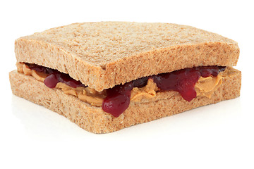 Image showing Peanut Butter and Jelly Sandwich