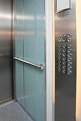 Image showing elevator interior with control panel