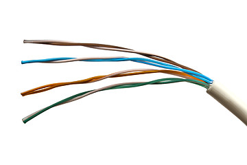 Image showing  colorful electrical wire 