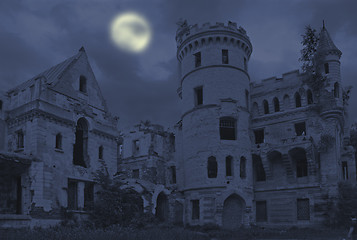 Image showing Old gothic manor