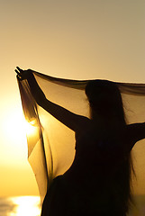 Image showing Belly dancer silhouette