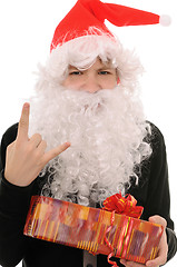 Image showing teenager in  hat santa