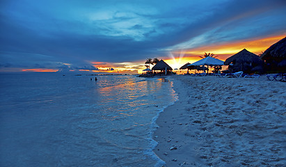 Image showing Sunset on Curacao