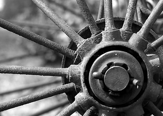 Image showing Rusted wheel