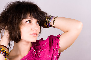 Image showing beautiful young hippie woman