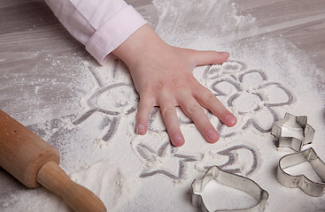 Image showing Making Christmas Cookies