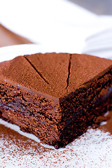 Image showing piece of chocolate cake