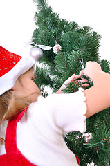 Image showing preparing a Christmas tree