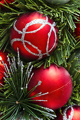 Image showing Christmas decorations background 