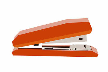 Image showing Red stapler