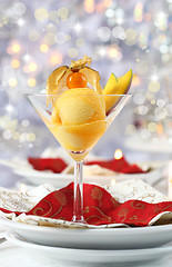 Image showing Mango sorbet for Christmas