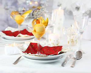 Image showing Mango sorbet for Christmas