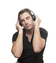 Image showing Man listening the music